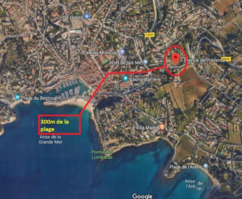 Apartament Au Calme, 200M Du Centre T2 Avec Balcon Et Parking Cassis Zewnętrze zdjęcie